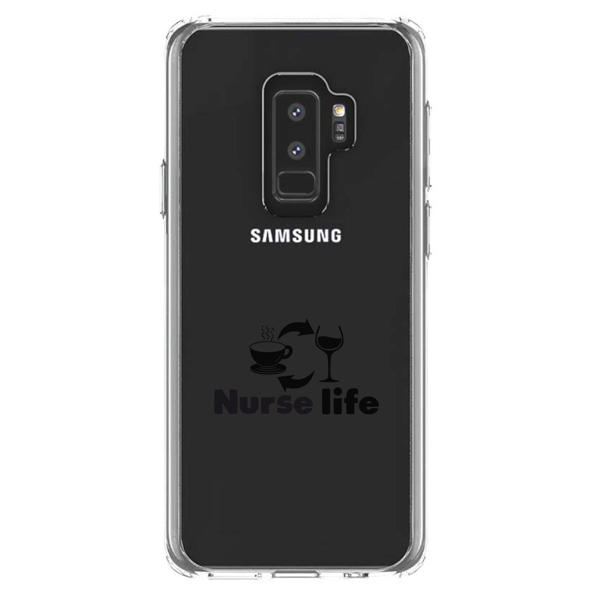 Nurse Life, Coffee, Wine, Repeat Clear Shockproof iPhone Case, view 20