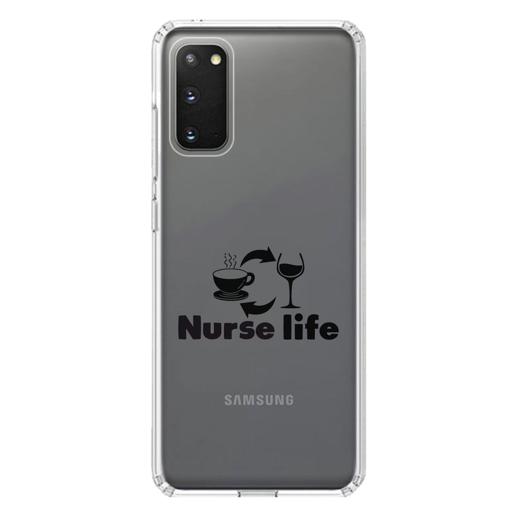 Nurse Life, Coffee, Wine, Repeat Clear Shockproof iPhone Case, view 15