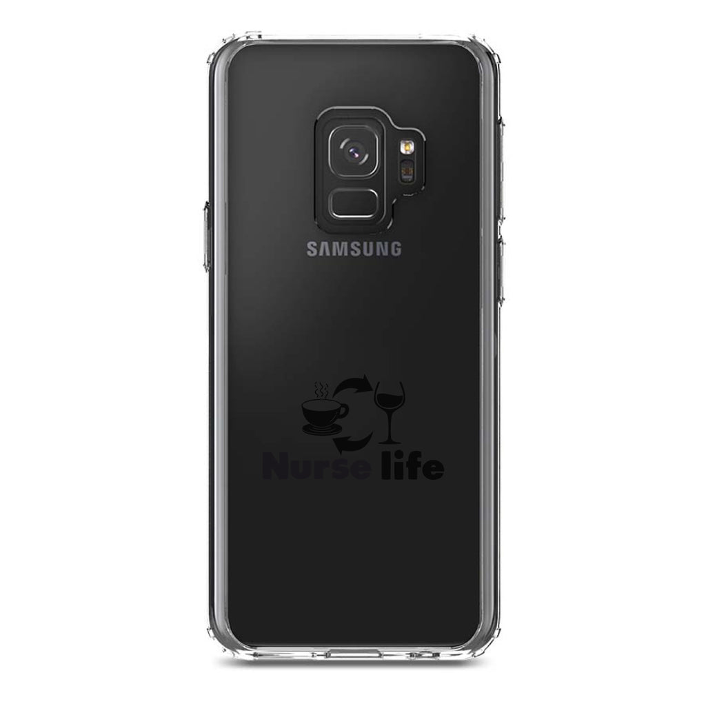 Nurse Life, Coffee, Wine, Repeat Clear Shockproof iPhone Case, view 19