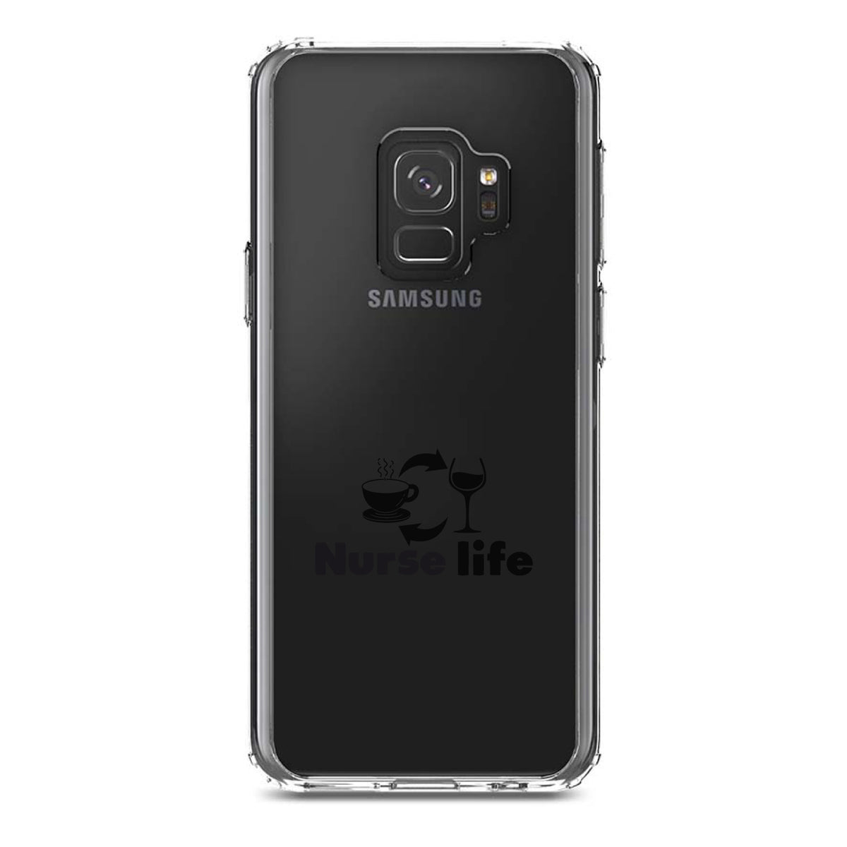 Nurse Life, Coffee, Wine, Repeat Clear Shockproof iPhone Case, view 19