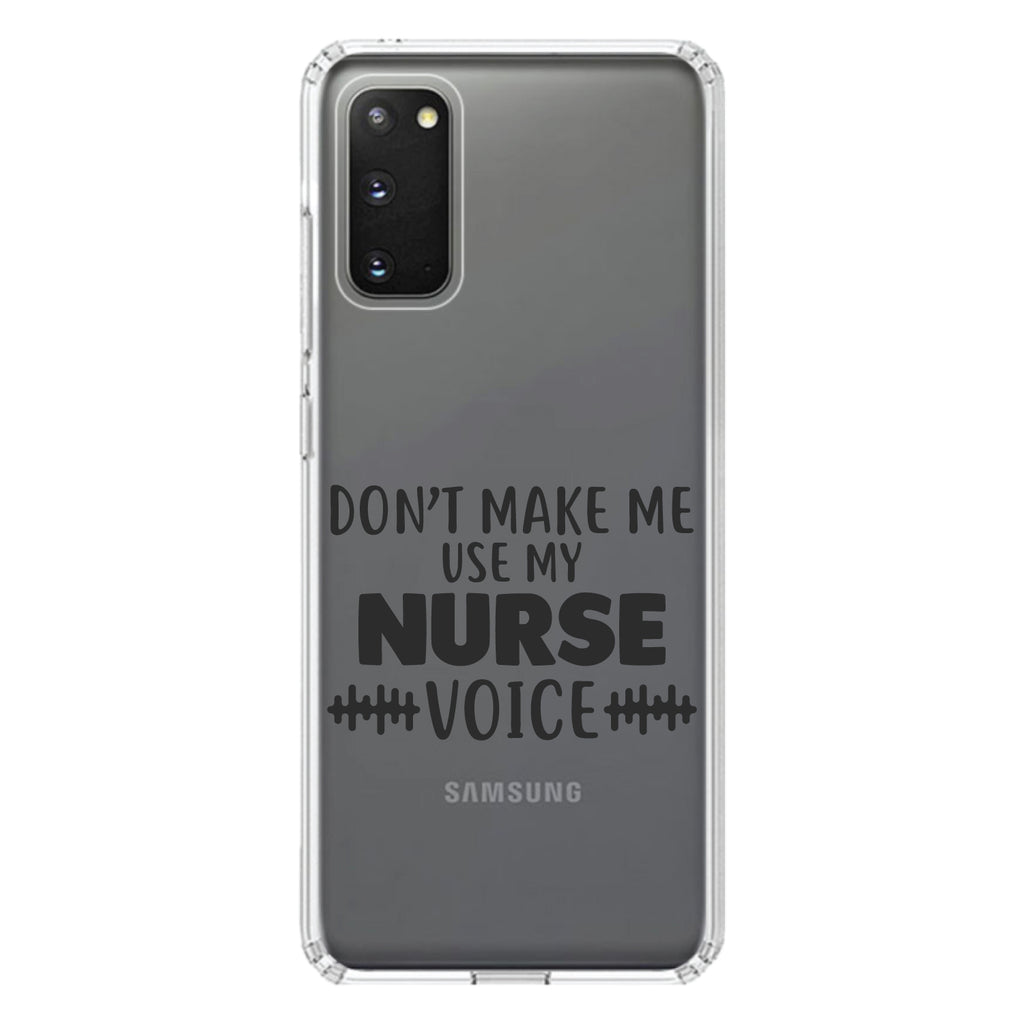 Don't Make Me Use My Nurse Voice, Black Clear Shockproof iPhone Case, view 14