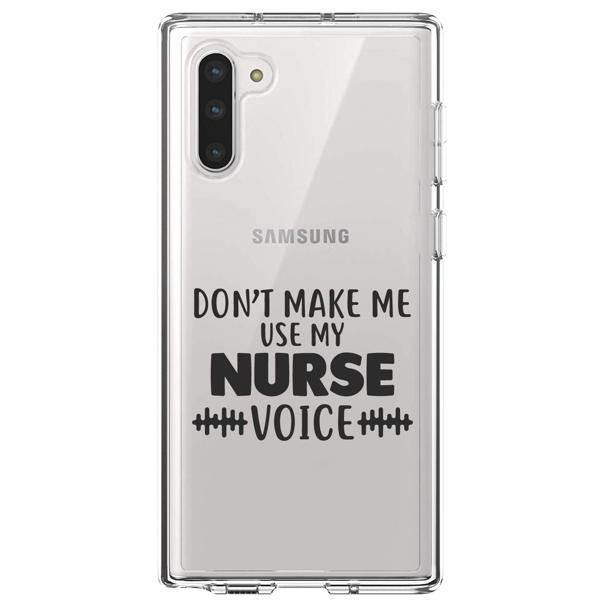 Don't Make Me Use My Nurse Voice, Black Clear Shockproof iPhone Case, view 9