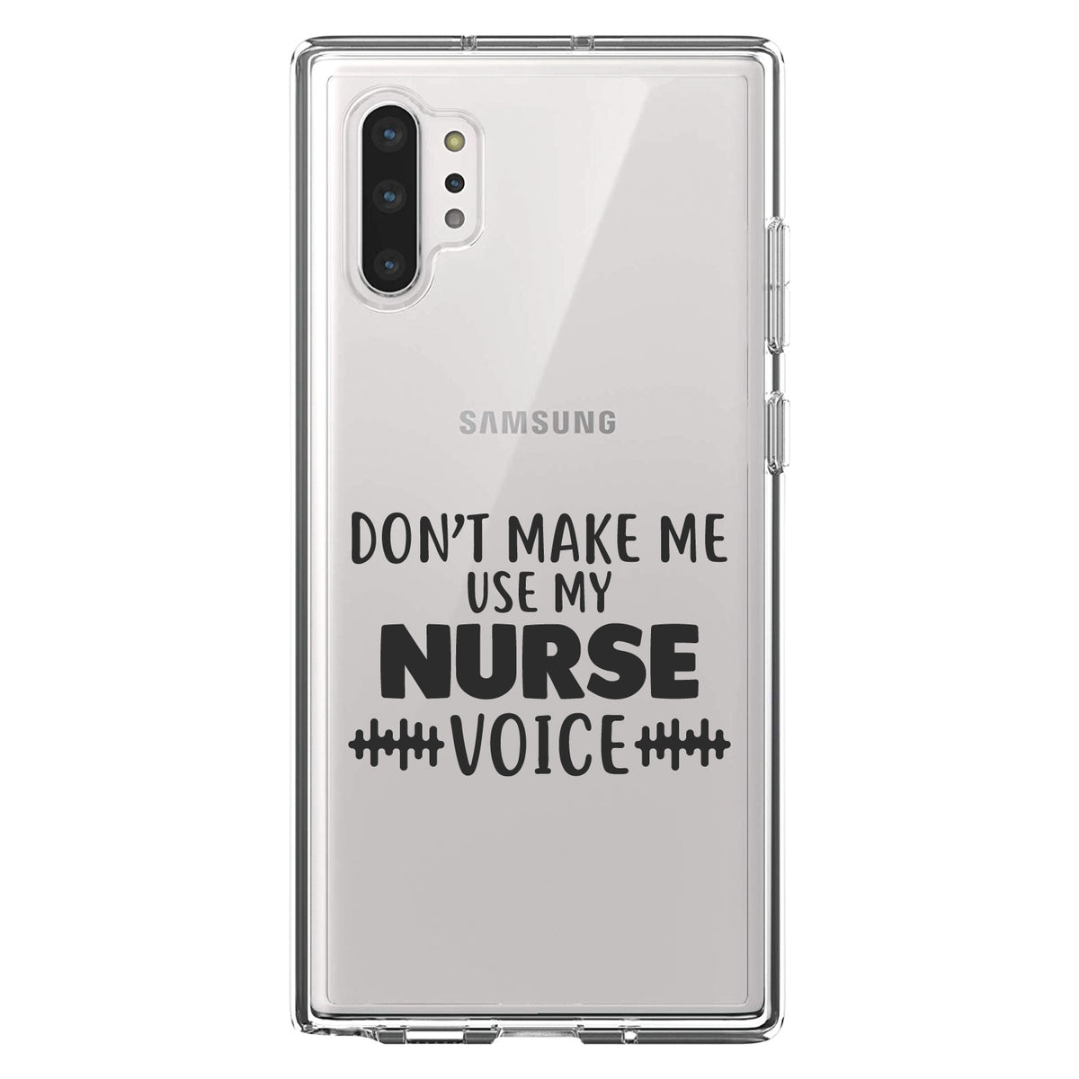 Don't Make Me Use My Nurse Voice, Black Clear Shockproof iPhone Case, view 10
