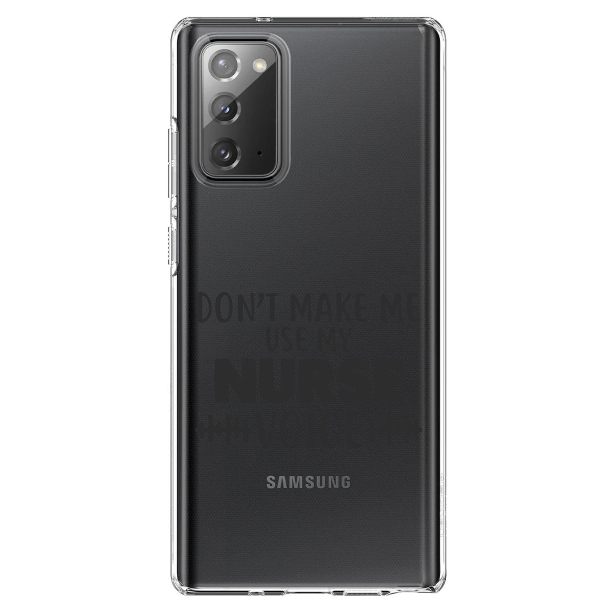 Don't Make Me Use My Nurse Voice, Black Clear Shockproof iPhone Case, view 8