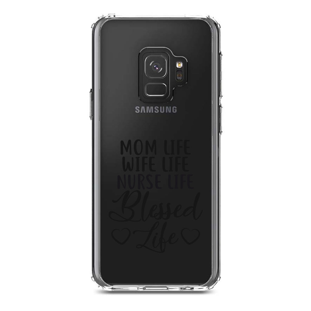 Mom Life Wife Life Nurse Life Blessed Clear Shockproof iPhone Case, view 19
