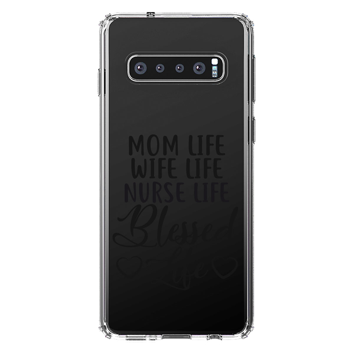 Mom Life Wife Life Nurse Life Blessed Clear Shockproof iPhone Case, view 16