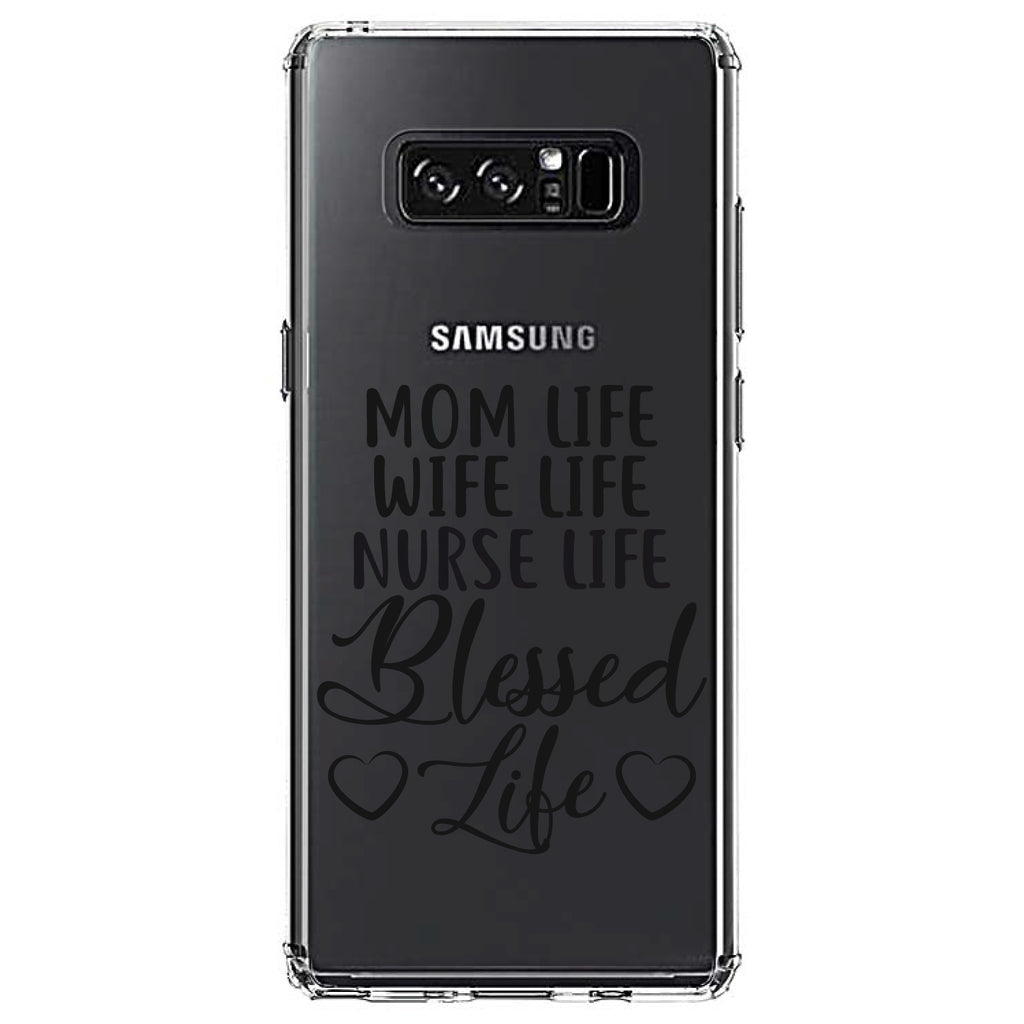 Mom Life Wife Life Nurse Life Blessed Clear Shockproof iPhone Case, view 12