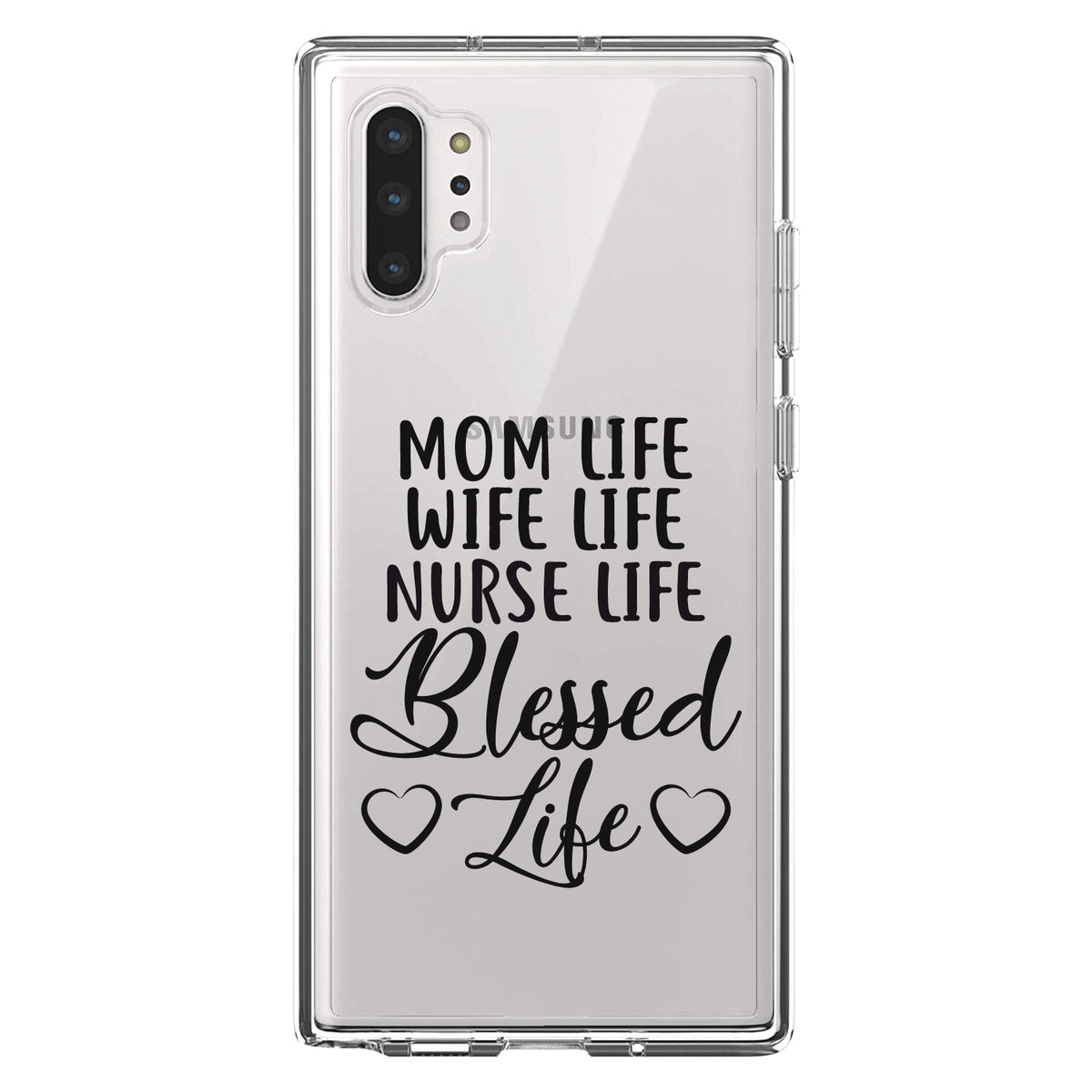 Mom Life Wife Life Nurse Life Blessed Clear Shockproof iPhone Case, view 10