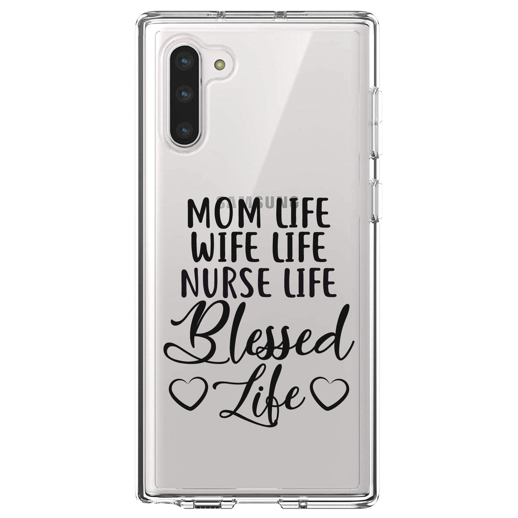 Mom Life Wife Life Nurse Life Blessed Clear Shockproof iPhone Case, view 9
