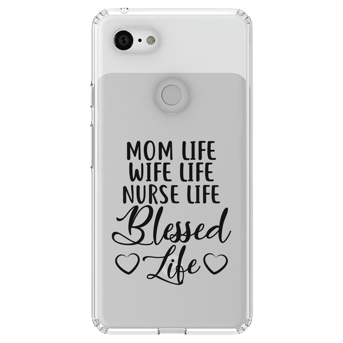 Mom Life Wife Life Nurse Life Blessed Clear Shockproof iPhone Case, view 22