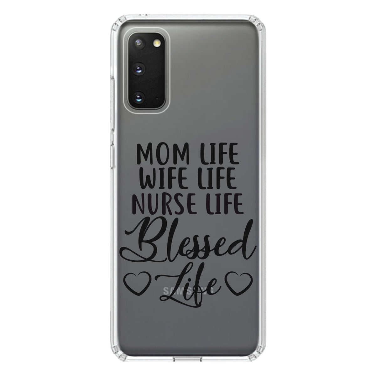 Mom Life Wife Life Nurse Life Blessed Clear Shockproof iPhone Case, view 14