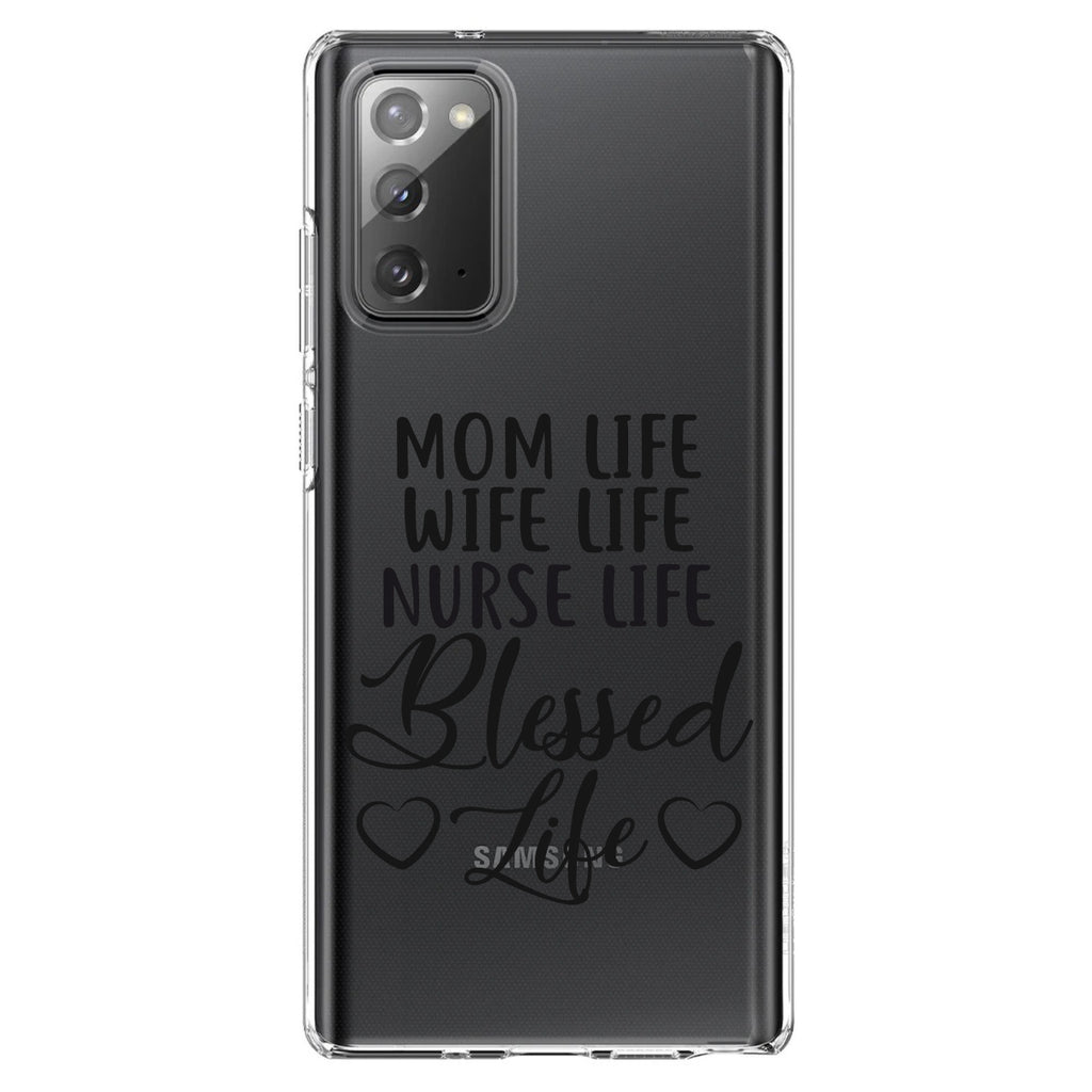 Mom Life Wife Life Nurse Life Blessed Clear Shockproof iPhone Case, view 7
