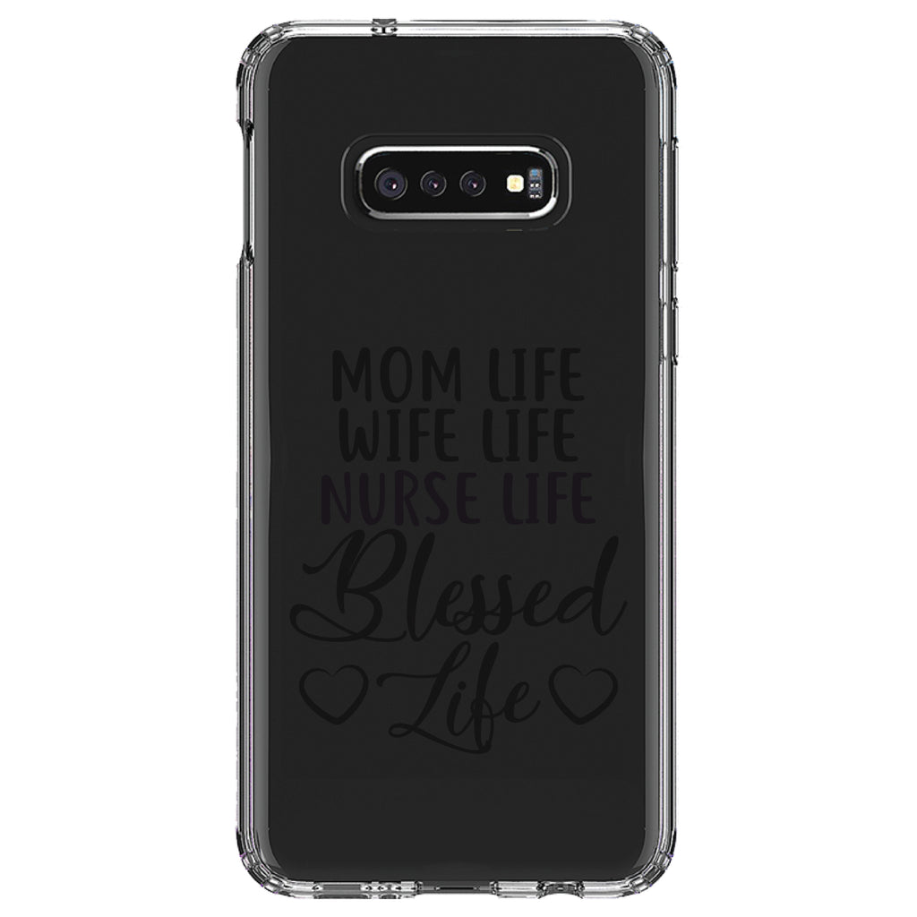 Mom Life Wife Life Nurse Life Blessed Clear Shockproof iPhone Case, view 18