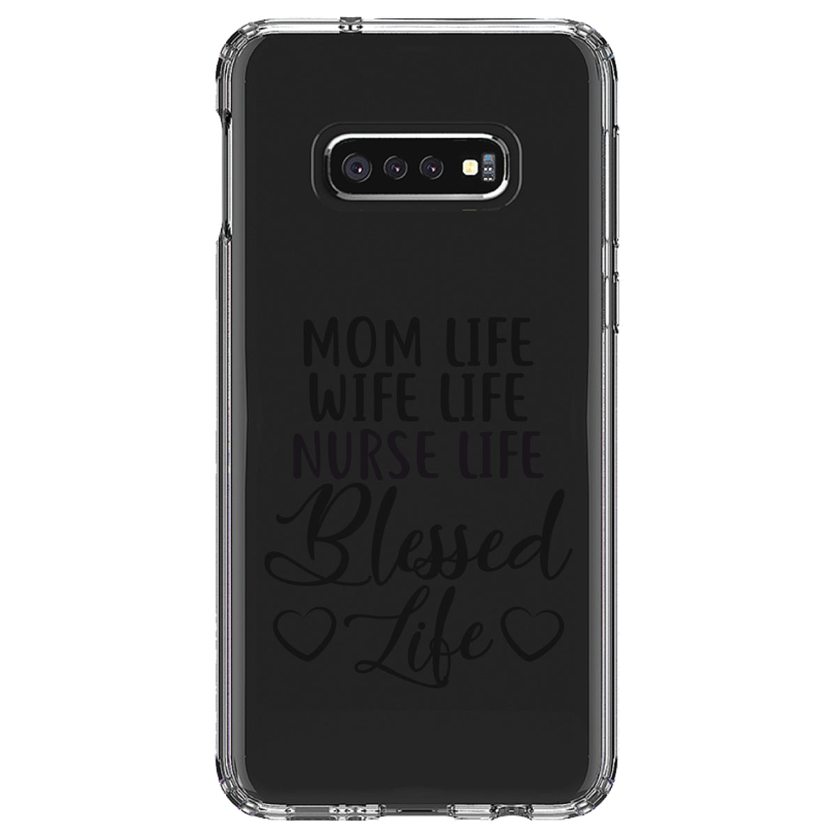Mom Life Wife Life Nurse Life Blessed Clear Shockproof iPhone Case, view 18