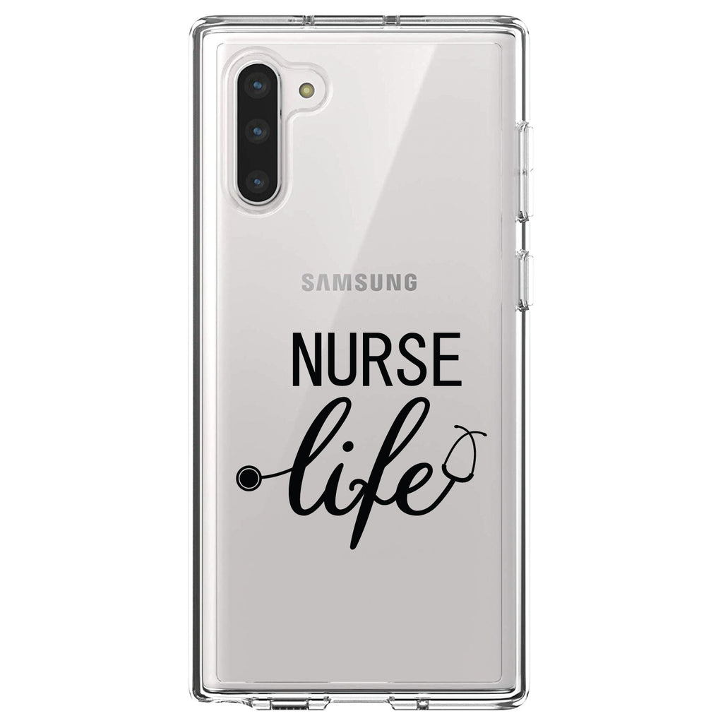 Nurse Life Stethoscope Black Clear Shockproof iPhone Case, view 9