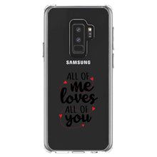 DistinctInk® Clear Shockproof Hybrid Case for Apple iPhone / Samsung Galaxy / Google Pixel - All of Me Loves All of You - Hearts
