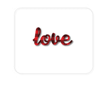 DistinctInk Custom Foam Rubber Mouse Pad - 1/4" Thick - Buffalo Love - Red Black Plaid