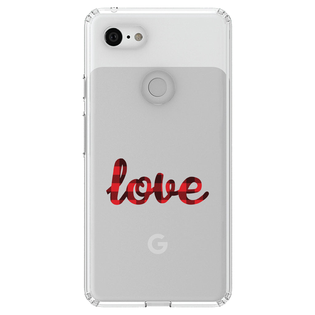 Buffalo Love, Red Black Plaid Clear Shockproof iPhone Case, view 21