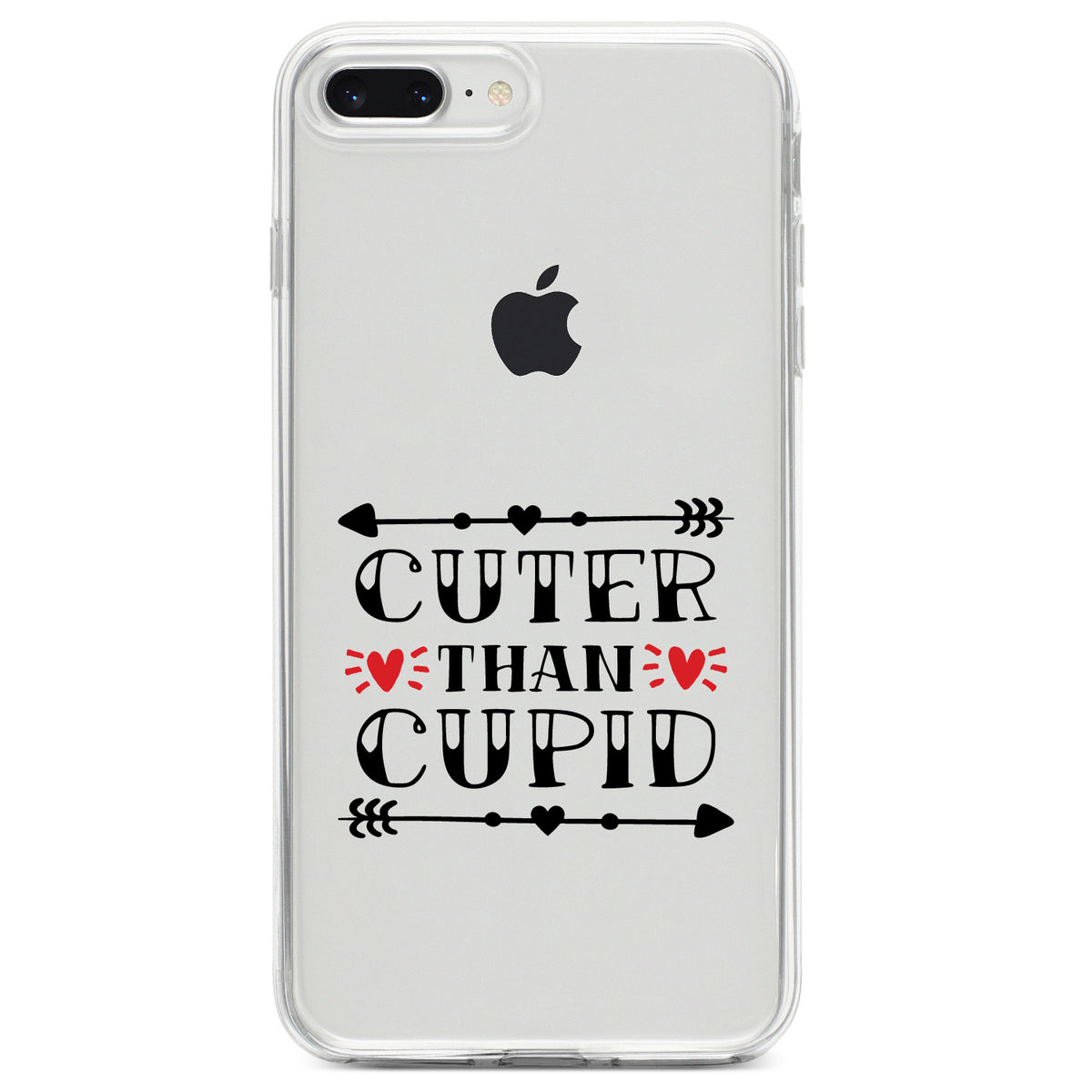 Cuter Than Cupid, Valentine Clear Shockproof iPhone Case, view 6