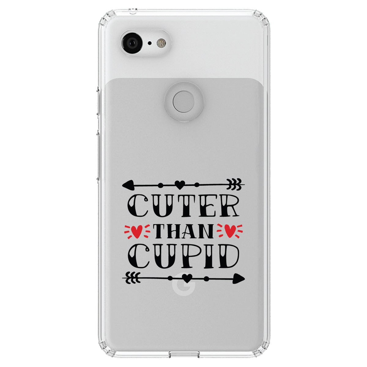 Cuter Than Cupid, Valentine Clear Shockproof iPhone Case, view 21