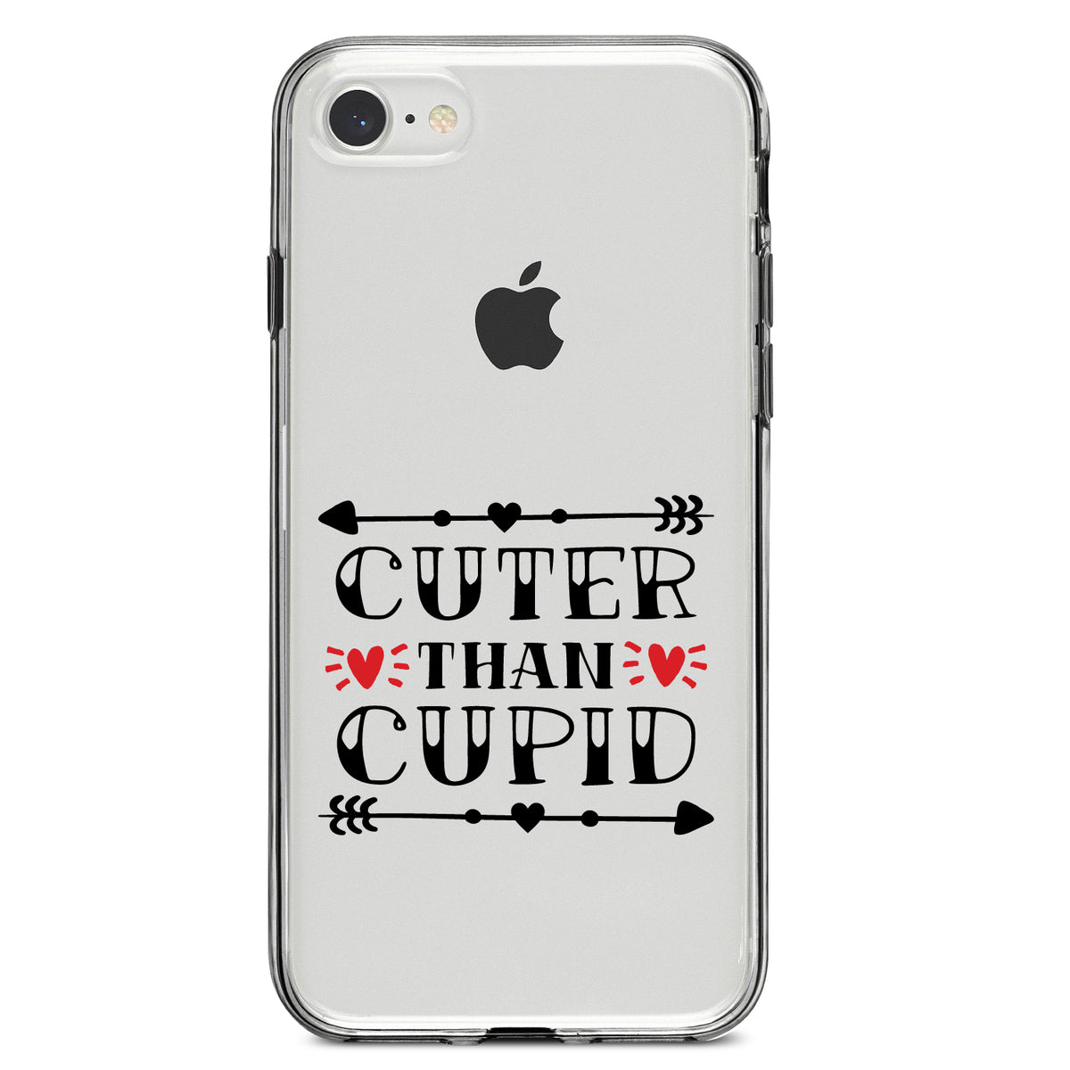 Cuter Than Cupid, Valentine Clear Shockproof iPhone Case, view 5