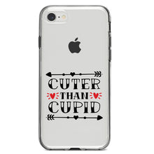 DistinctInk® Clear Shockproof Hybrid Case for Apple iPhone / Samsung Galaxy / Google Pixel - Cuter Than Cupid - Valentine
