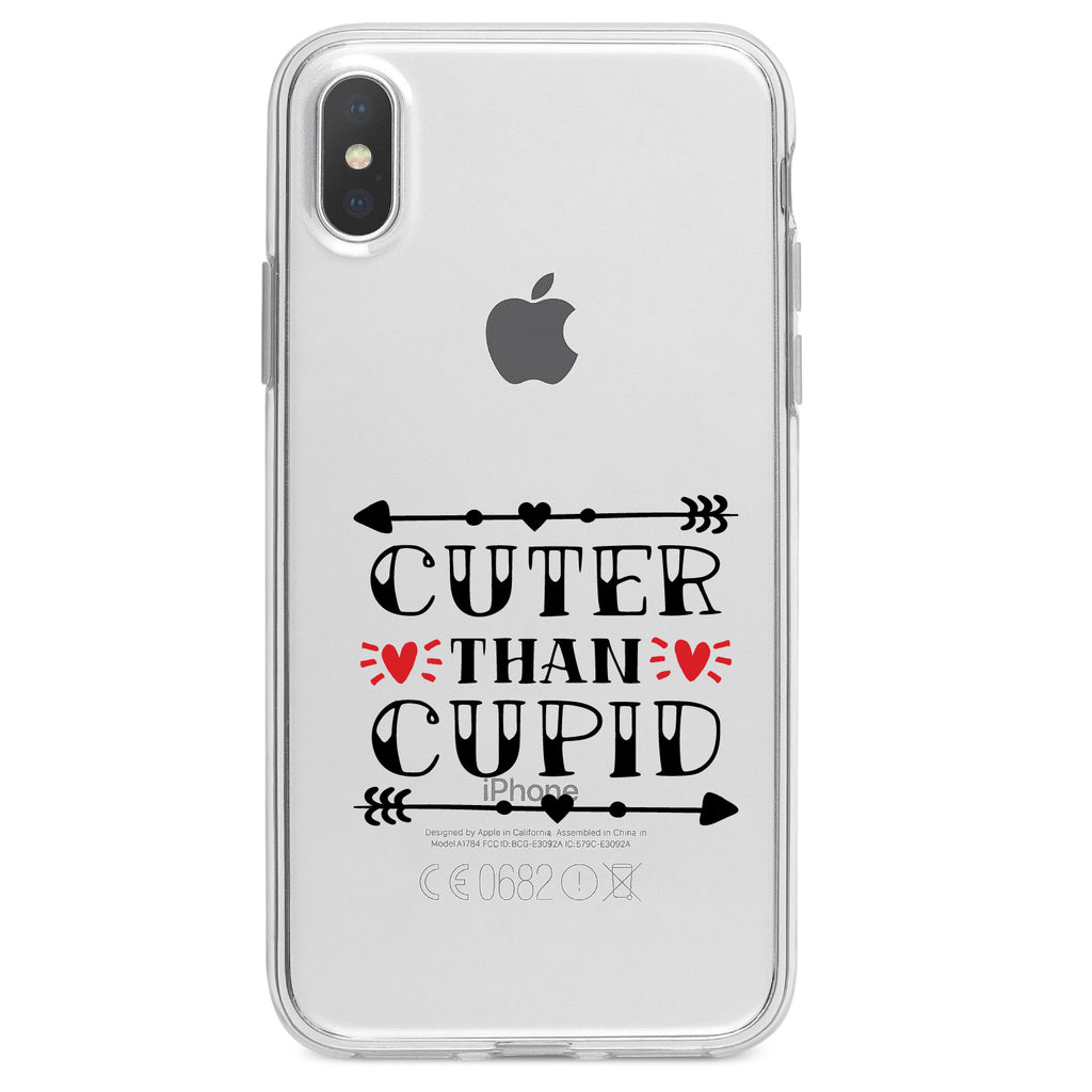 Cuter Than Cupid, Valentine Clear Shockproof iPhone Case, view 4