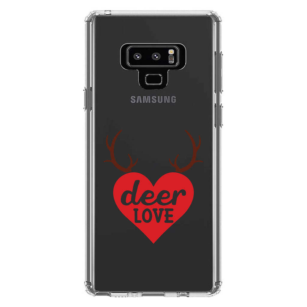 Deer Love, Red Antlers Clear Shockproof iPhone Case, view 11