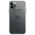 Family Crazy Loud Love Hearts Clear Shockproof iPhone Case