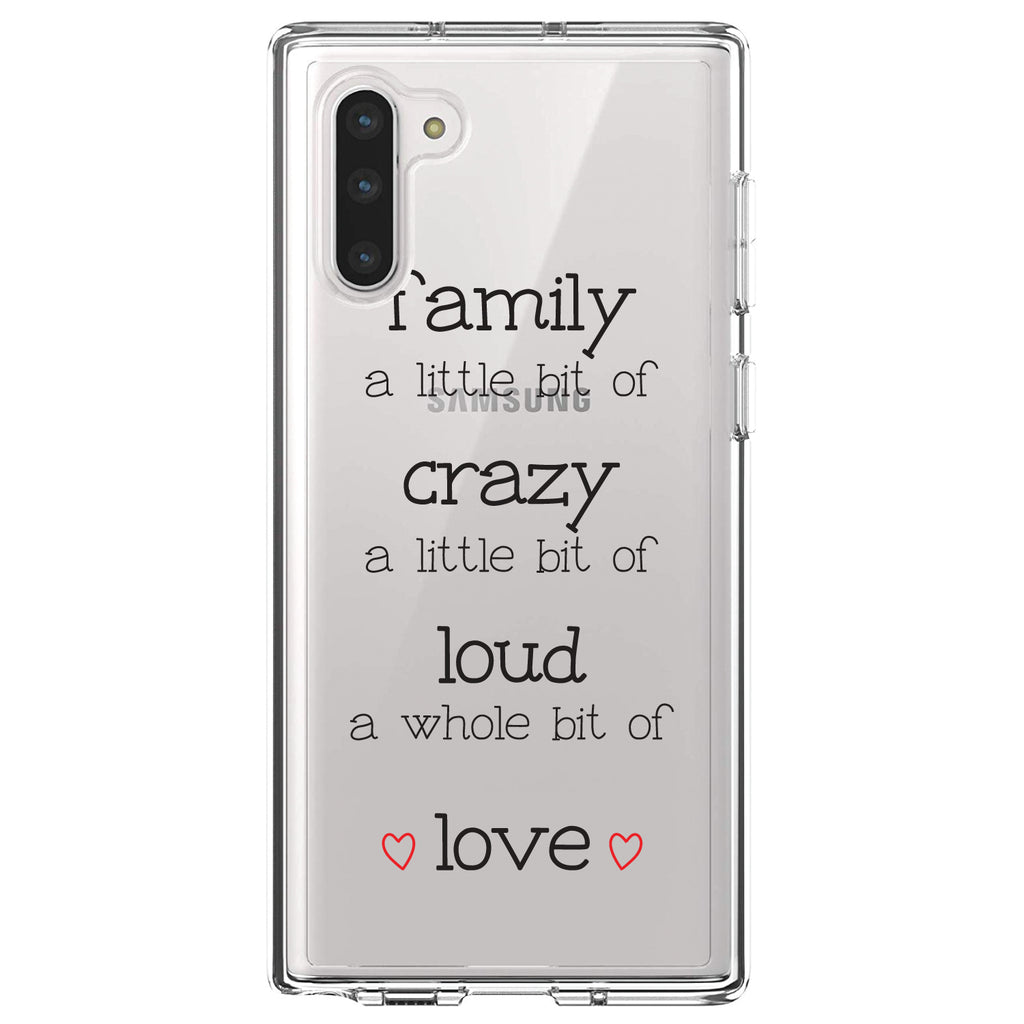Family Crazy Loud Love Hearts Clear Shockproof iPhone Case, view 9