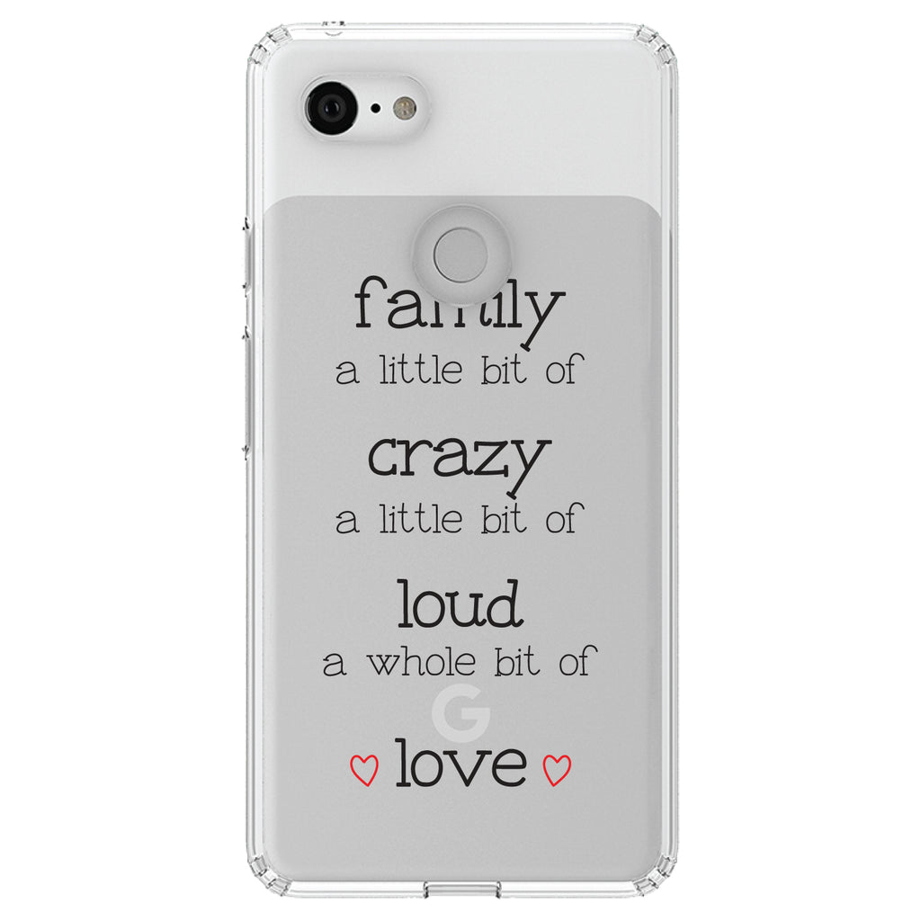 Family Crazy Loud Love Hearts Clear Shockproof iPhone Case, view 21