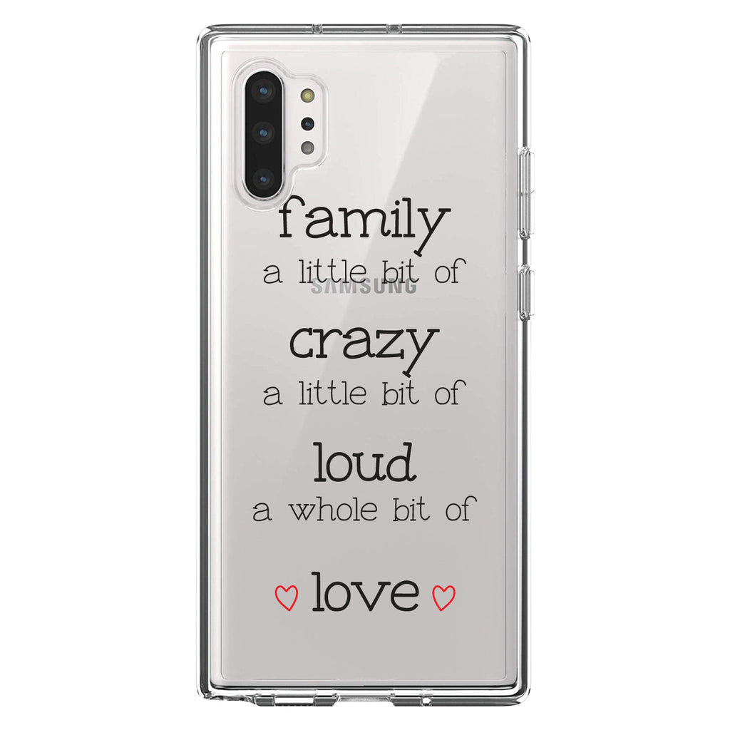 Family Crazy Loud Love Hearts Clear Shockproof iPhone Case, view 10