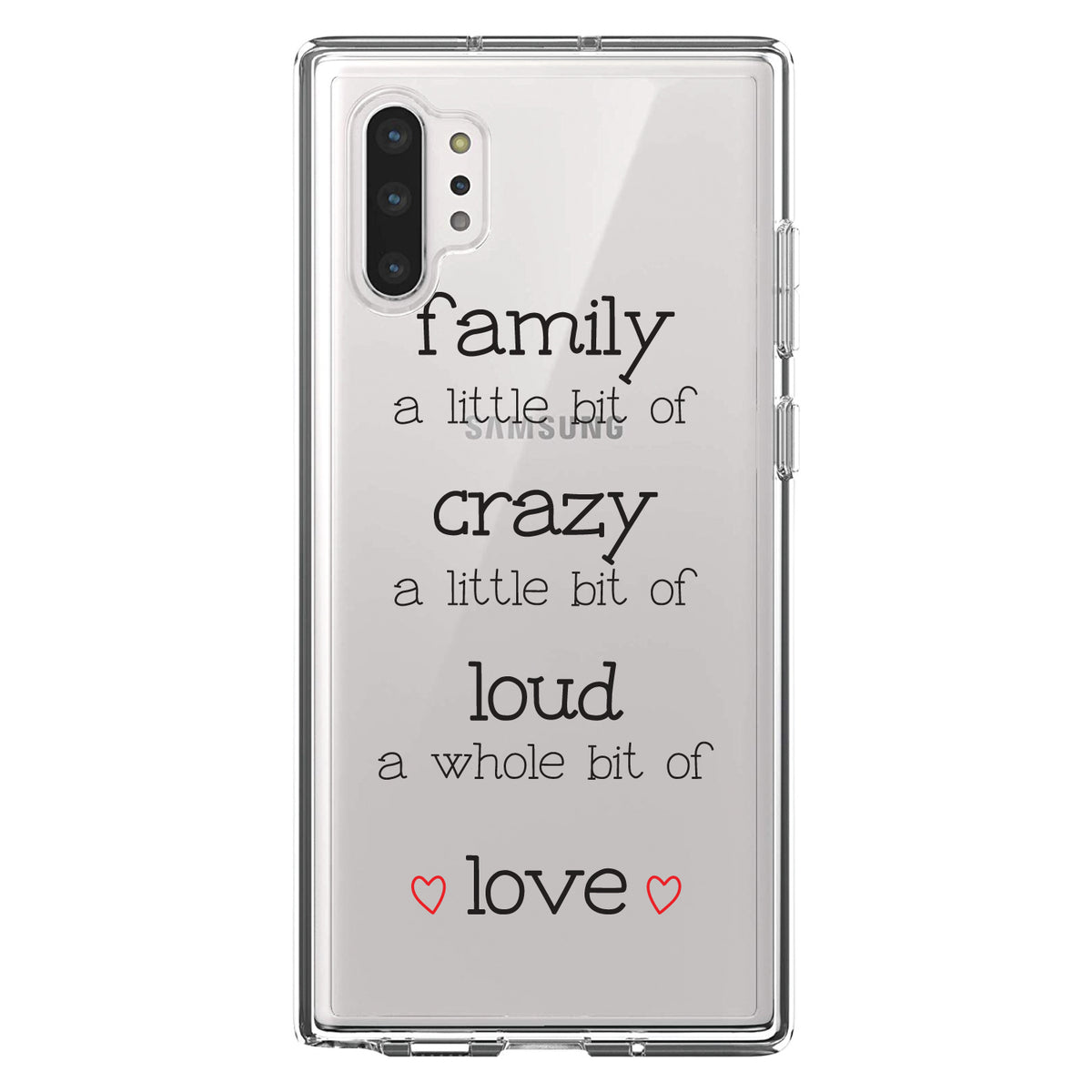 Family Crazy Loud Love Hearts Clear Shockproof iPhone Case, view 10