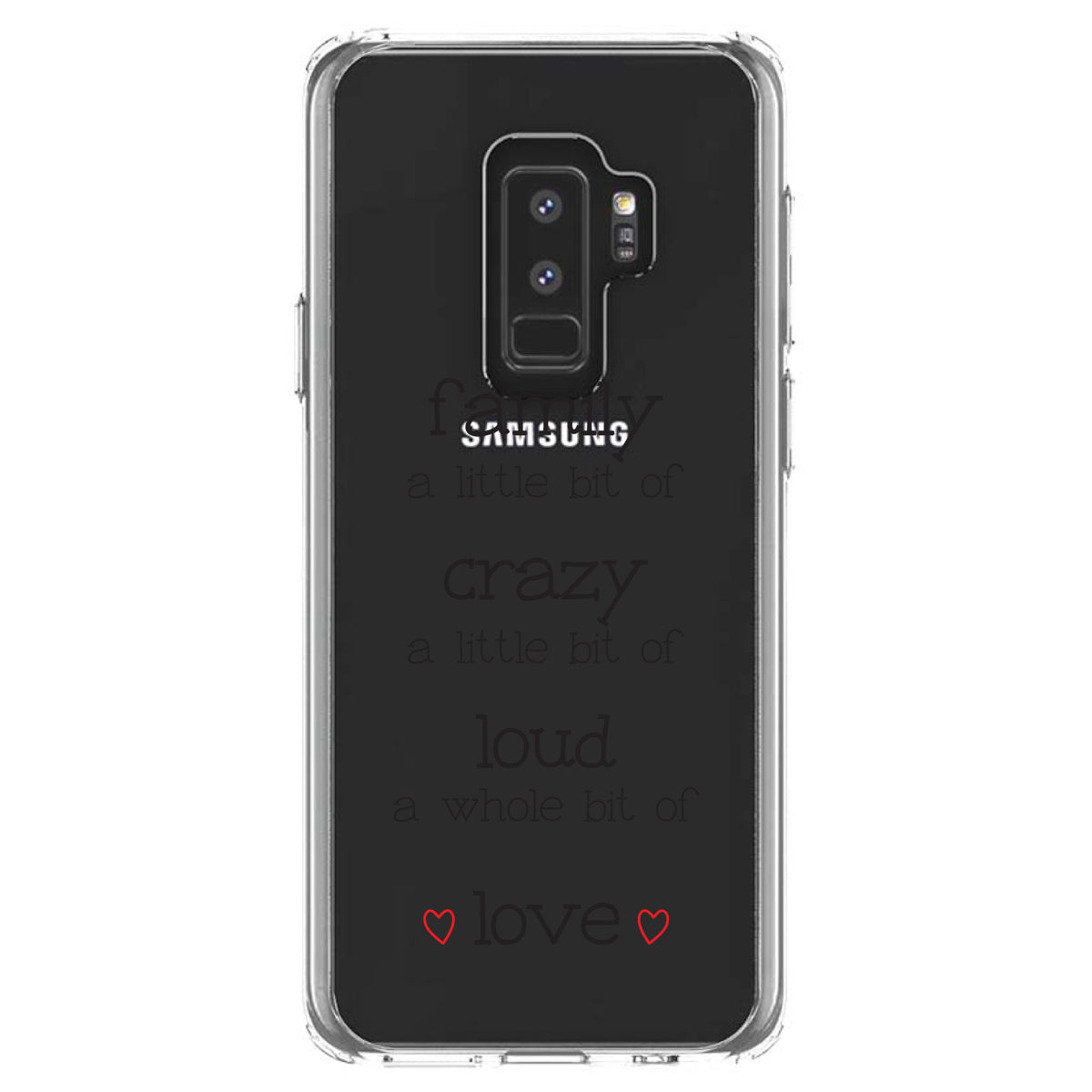 Family Crazy Loud Love Hearts Clear Shockproof iPhone Case, view 20