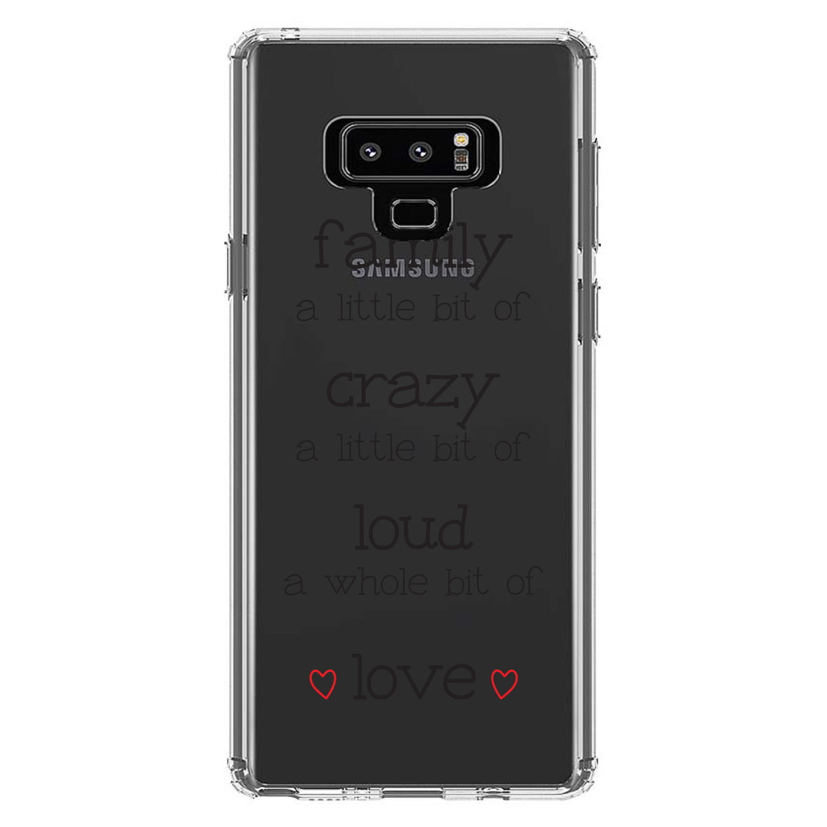 Family Crazy Loud Love Hearts Clear Shockproof iPhone Case, view 11