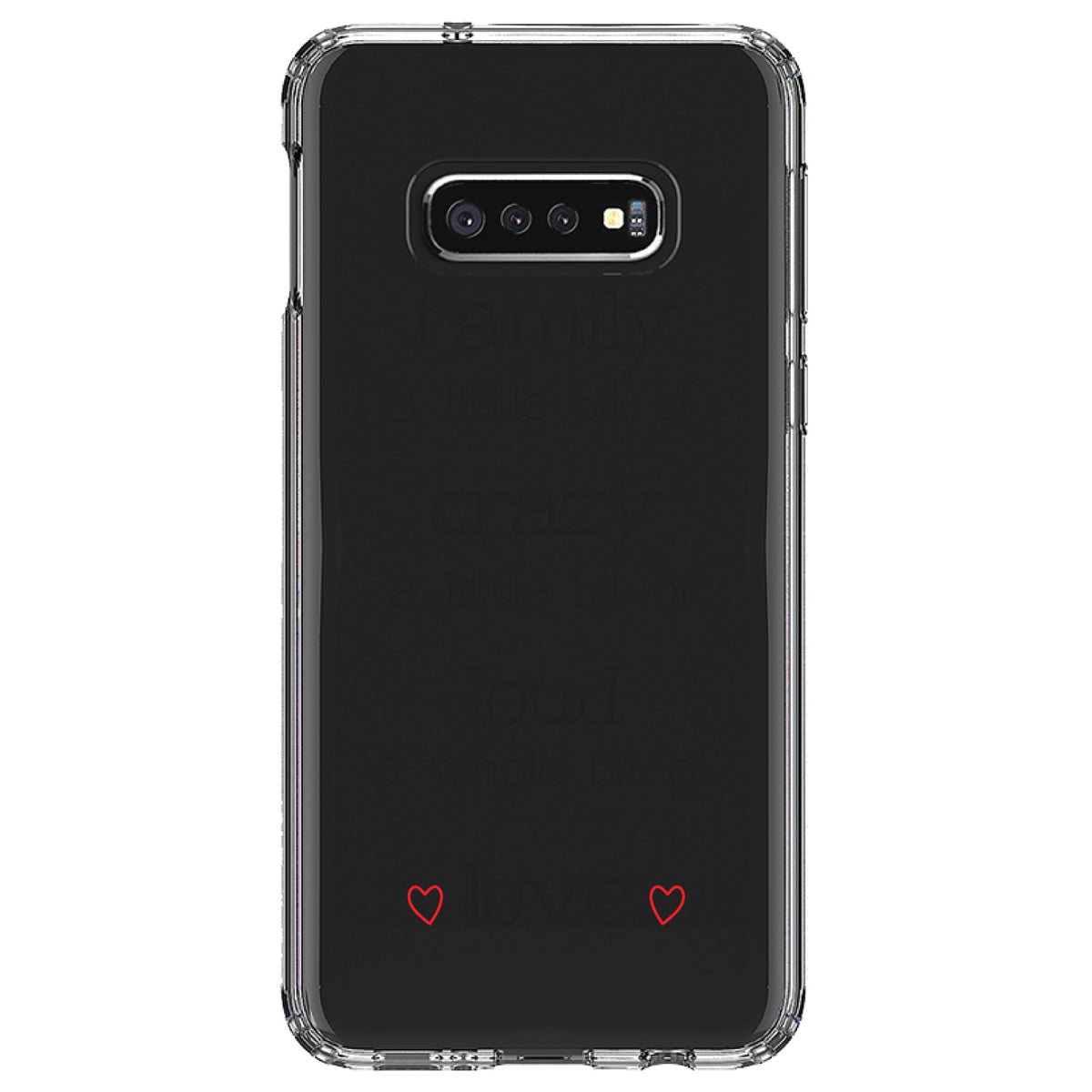 Family Crazy Loud Love Hearts Clear Shockproof iPhone Case, view 18