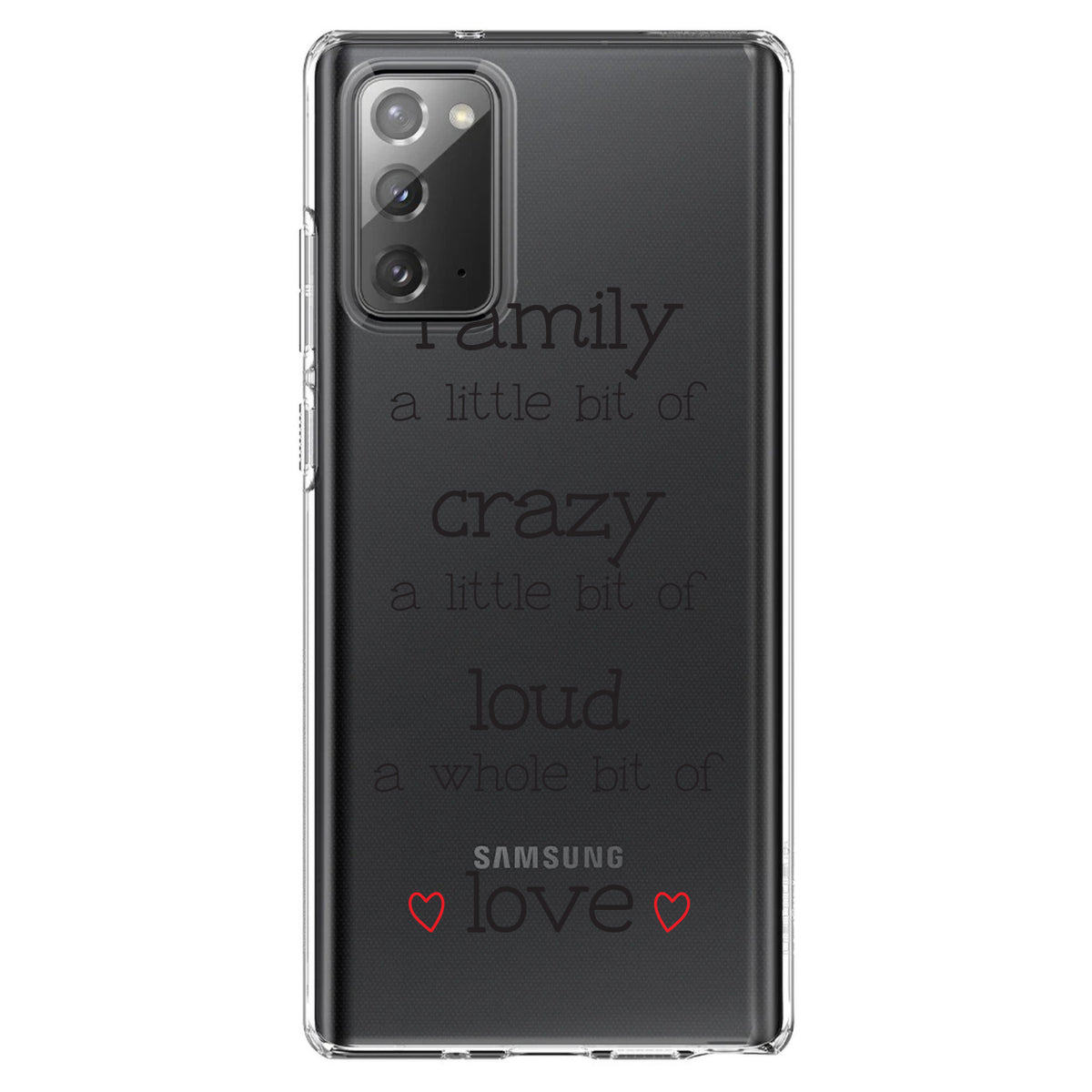 Family Crazy Loud Love Hearts Clear Shockproof iPhone Case, view 7
