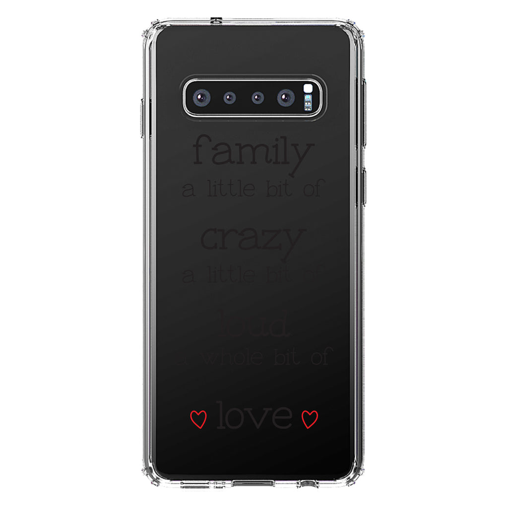 Family Crazy Loud Love Hearts Clear Shockproof iPhone Case, view 17