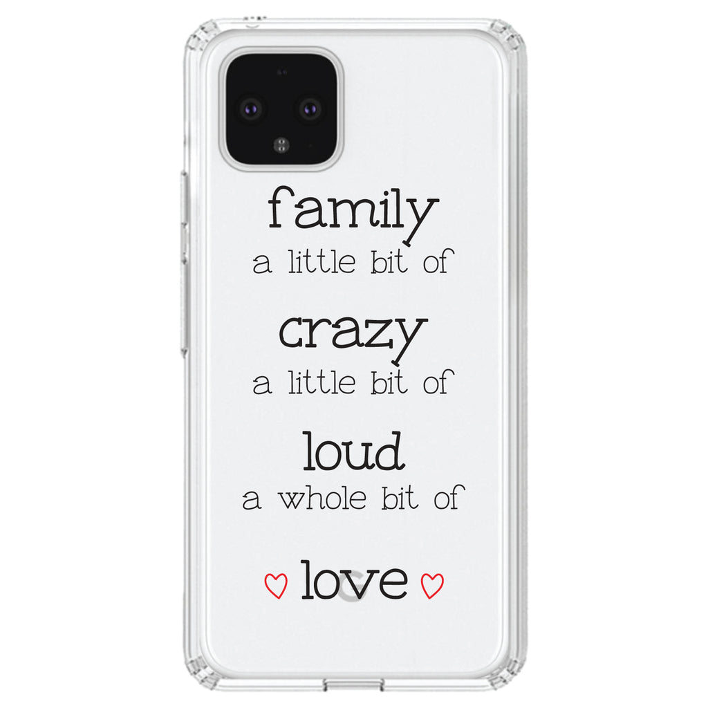 Family Crazy Loud Love Hearts Clear Shockproof iPhone Case, view 24