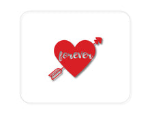 DistinctInk Custom Foam Rubber Mouse Pad - 1/4" Thick - Heart Arrow Forever Valentine