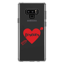 DistinctInk® Clear Shockproof Hybrid Case for Apple iPhone / Samsung Galaxy / Google Pixel - Heart Arrow Forever Valentine