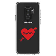 DistinctInk® Clear Shockproof Hybrid Case for Apple iPhone / Samsung Galaxy / Google Pixel - Heart Arrow Forever Valentine