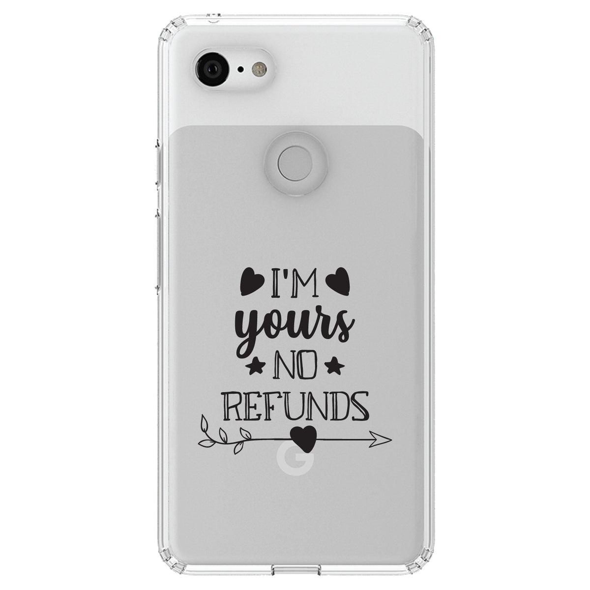 I'm Yours, No Refunds Clear Shockproof iPhone Case, view 22