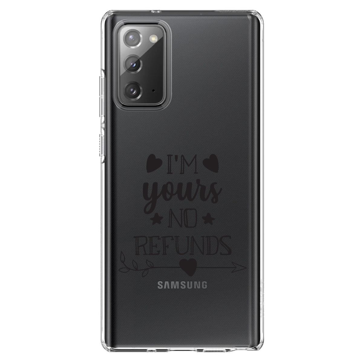I'm Yours, No Refunds Clear Shockproof iPhone Case, view 8
