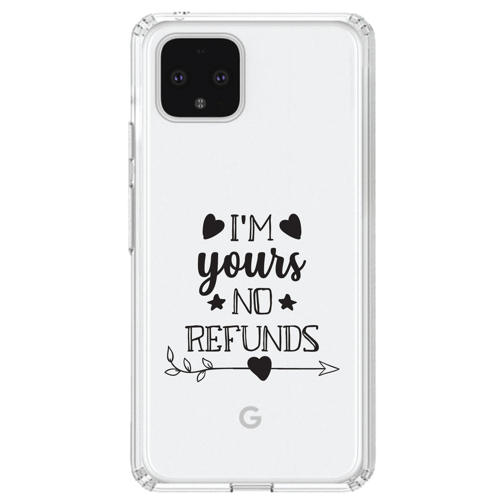 I'm Yours, No Refunds Clear Shockproof iPhone Case, view 24