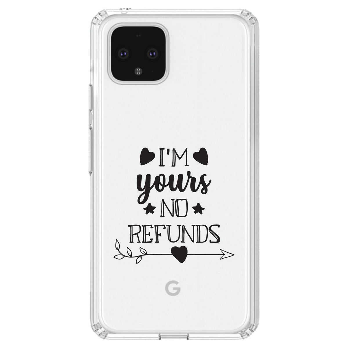 I'm Yours, No Refunds Clear Shockproof iPhone Case, view 24