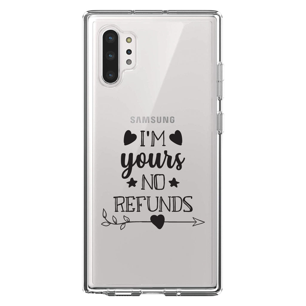 I'm Yours, No Refunds Clear Shockproof iPhone Case, view 10