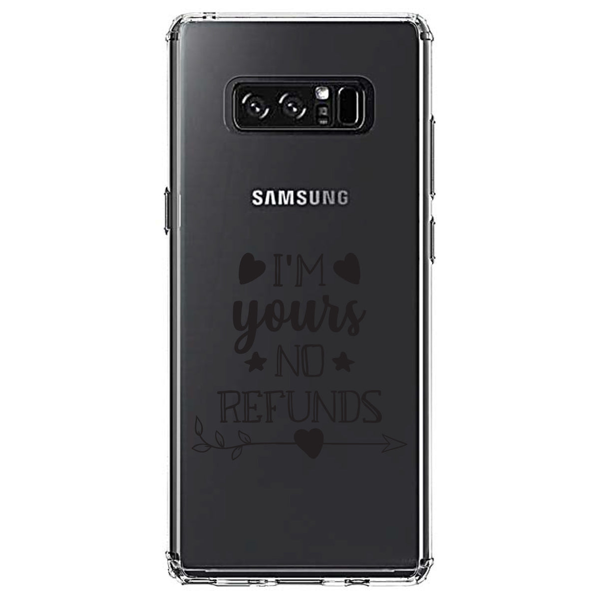 I'm Yours, No Refunds Clear Shockproof iPhone Case, view 12