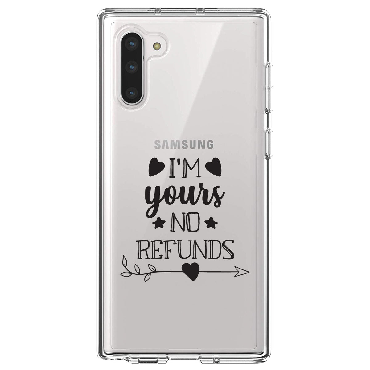 I'm Yours, No Refunds Clear Shockproof iPhone Case, view 9