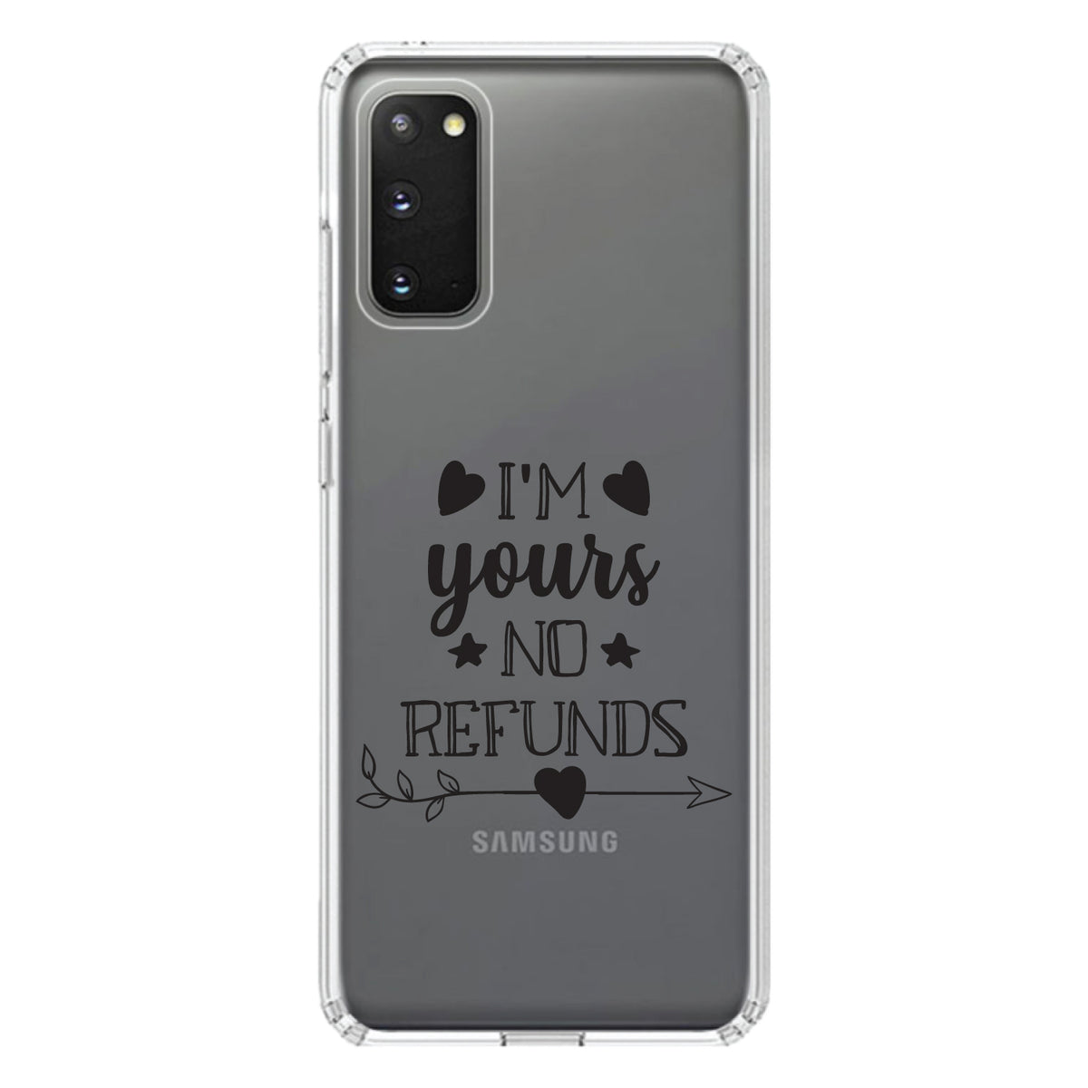 I'm Yours, No Refunds Clear Shockproof iPhone Case, view 14